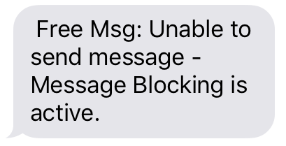 Message Blocking is Active T-mobile